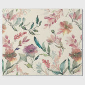 ソフトハエレガントンド絵を描フローラ結婚ズ&ブライダル ラッピングペーパー (フラット)