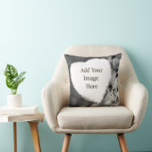 ソフトハートシェイプ白黒フォトを追加 クッション (椅子)