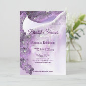 ソフトバイオレットオーキッドブライダルシャワー 招待状 (スタンド正面)
