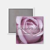 ソフトバイオレットバラパーソナル結婚ズ マグネット (正面/裏面)