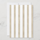 ソフトバイオレットパープルラベンダー金ゴールド結婚フローラ 招待状 (裏面)