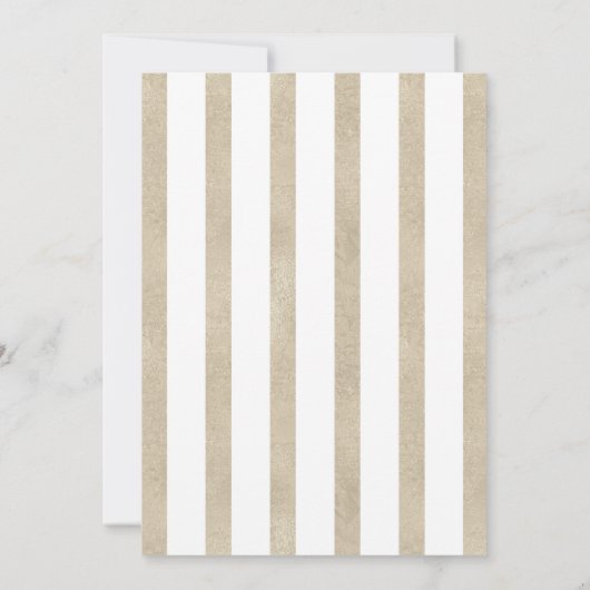 ソフトバイオレットパープルラベンダー金ゴールド結婚フローラ 招待状 (裏面)