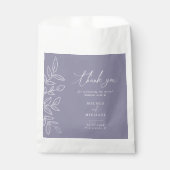 ソフトバエレガントイオレット葉の結婚 フェイバーバッグ (正面)