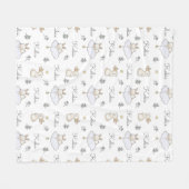 ソフトバニーパーソナライズされた名包括購買  フリースブランケット (正面(横))