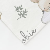 ソフトバニーパーソナライズされた名包括購買  フリースブランケット (角)