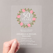 ソフトバラガーランド50周年記念ゴールデン結婚ズ アクリル招待状 (インサイチュ (ポータブル))