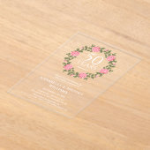 ソフトバラガーランド50周年記念ゴールデン結婚ズ アクリル招待状 (レイダウン)