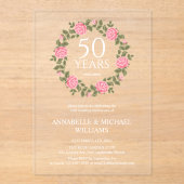 ソフトバラガーランド50周年記念ゴールデン結婚ズ アクリル招待状 (正面)