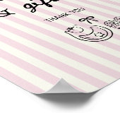 ソフトバラストライプベビーシャワーカードとギフト ポスター (角)