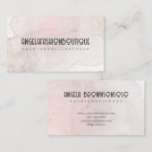 ソフトバラ絵画金ゴールドの抽象芸術水色 名刺 (正面/裏面)