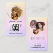 ソフトバラ金ゴールドグリッターフェミニンソーシャルメディアガーリー 名刺 (正面/裏面)