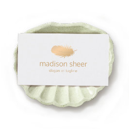 ソフトバラ金ゴールドフェザーロゴ 名刺