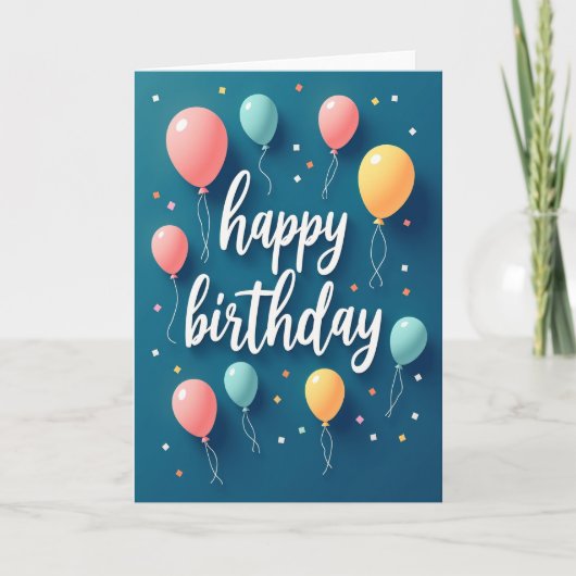 ソフトバルーン誕生日カード カード (正面)