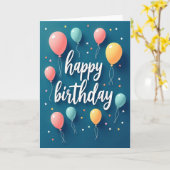 ソフトバルーン誕生日カード カード (黄色い花)