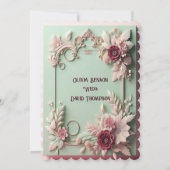 ソフトバロックエレガンスマルーンバラフローラモチーフ 招待状 (裏面)