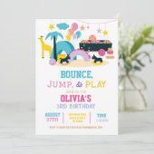 ソフトバ遊ウンスジャンプ誕生日ピンクガールズパーティー 招待状 (スタンド正面)