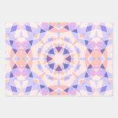 ソフトパかわいらしステルピンクパープル魔法スター誕生日 ラッピングペーパーシート (正面2)