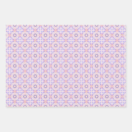 ソフトパかわいらしステルピンクパープル魔法スター誕生日 ラッピングペーパーシート