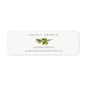 ソフトパインミニマルブランチブライダルシャワーアドレス ラベル (正面)