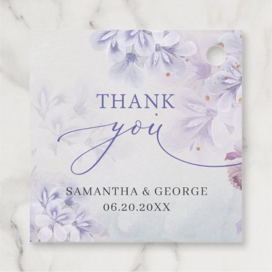 ソフトパエレガントステルパープル春の花ズ結婚ーズ フェイバータグ (裏面)