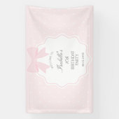 ソフトパエレガントステルピンクボーガール誕生日ウェルカム 横断幕 (縦)