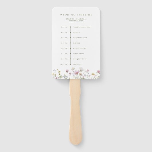 ソフトパエレガントステルワイルドフラワーのタイムラ結婚イン ハンドファン (裏面)