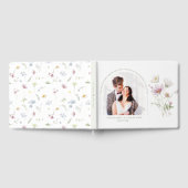 ソフトパエレガントステルワイルドフラワーボタニッ結婚クス ゲストブック (全面)