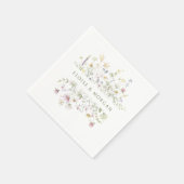 ソフトパエレガントステルワイルドフラワーボタニッ結婚クス スタンダードカクテルナプキン (角)