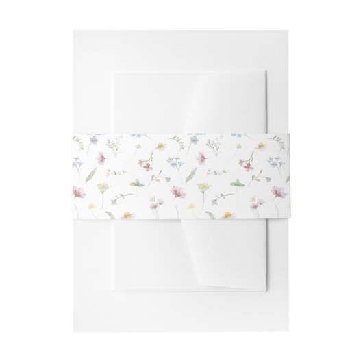 ソフトパエレガントステルワイルドフラワーボタニッ結婚クス 招待状ベリーバンド (正面例)