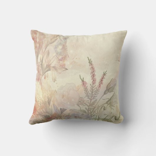 ソフトパエレガントステルヴィンテージコテージコアフローラ クッション (裏面)