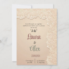 ソフトパエレガントステル結婚式招待状 招待状