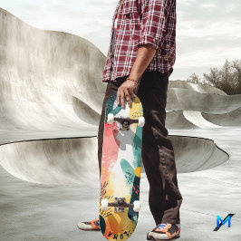 ソフトパオーガニックステル抽象芸術ミニマリスト スケートボード