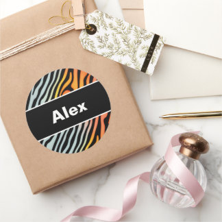 ソフトパカラフルステルゼブラストライプ ラウンドシール