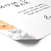 ソフトパカラフルステルフローラアーチモモモモザバーサイン ポスター (角)