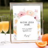 ソフトパカラフルステルフローラアーチモモモモザバーサイン ポスター