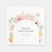 ソフトパカラフルステルフローラアーチ スタンダードカクテルナプキン (正面)