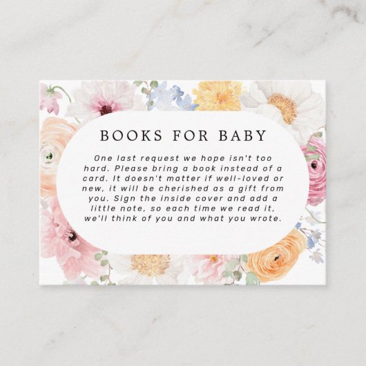 ソフトパカラフルステルフローラ枠ベビー用ブック エンクロージャーカード (正面)