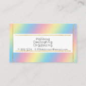 ソフトパカラフルステル虹のグラデーションカラー 名刺 (裏面)