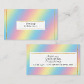 ソフトパカラフルステル虹のグラデーションカラー 名刺 (正面/裏面)