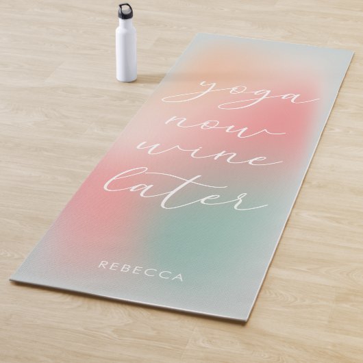 ソフトパステルおもしろいグラディエントヨガ今すぐワイン ヨガマット (インサイチュ)