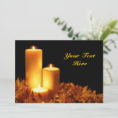 ソフトパステルでのキャンドルライトのカスタマイズ可能 招待状 (スタンド正面)