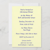 ソフトパステルでのキャンドルライトのカスタマイズ可能 招待状 (裏面)