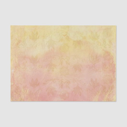 ソフトパステルとヴィンテージスタイル金ゴールド花 薄葉紙 (正面)