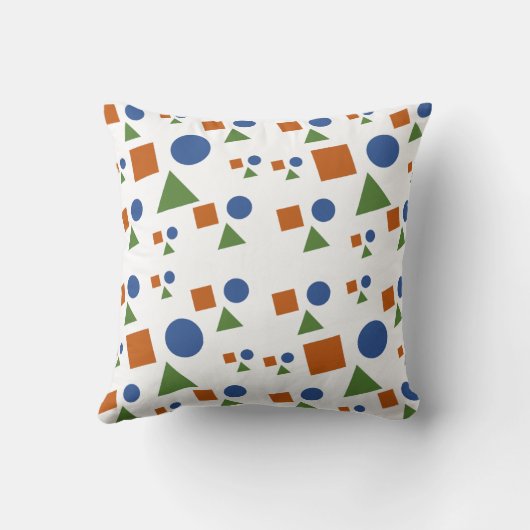 ソフトパステルのかわいい幾何学模様 クッション (裏面)