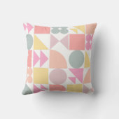 ソフトパステルのかわいい幾何学模様 クッション (裏面)