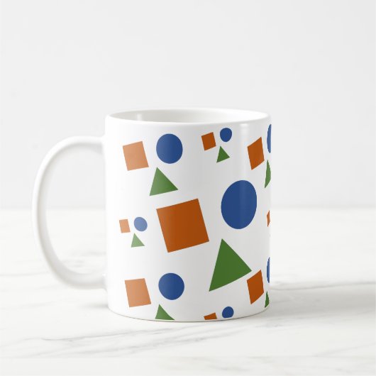 ソフトパステルのかわいい幾何学模様 コーヒーマグカップ (左)