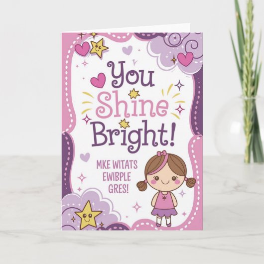 ソフトパステルのよくはしゃぐ背景 カード (正面)