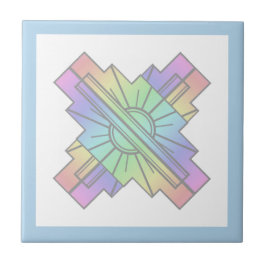 ソフトパステルのアートデコサン要素 タイル