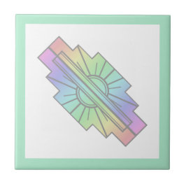 ソフトパステルのアートデコサン要素 タイル