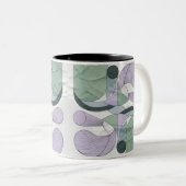 ソフトパステルのミニマル抽象芸術パターンマグ» ツートーンマグカップ (正面右)